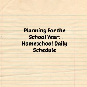 homeschool daily schedule